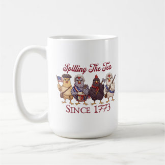ユーモア満載の7月4日チキン 1773年から茶をこぼしてます コーヒーマグカップ