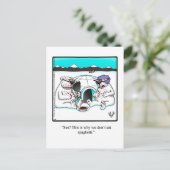 ユーモア満載!ただ笑うためのポーラーベアのポストカード ポストカード (スタンド正面)