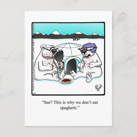 ユーモア満載！ただ笑うためのポーラーベアのポストカード ポストカード (正面)