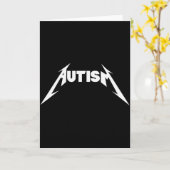 ユーモア満載 デザイン 自閉症 スケルトン ミーム メタル ロック Tシャツ カード (黄色い花)