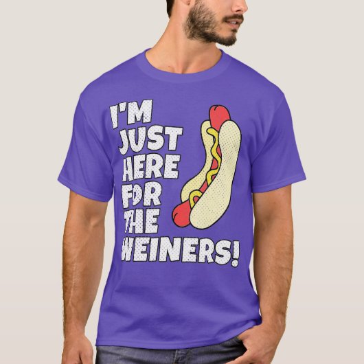 ユーモア満載 ホットドッグ大好き Tシャツ (正面)