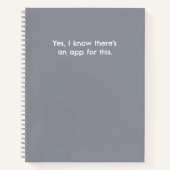 ユーモア満載！知ってる、こんなのアプリでしょ ノートブック (正面)