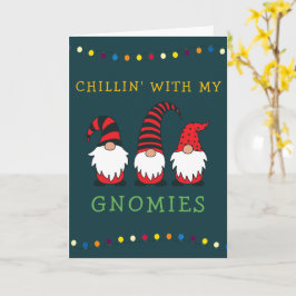 ユーモア満載！私の小人たちとクリスマスを楽しむ |  カード