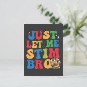 ユーモア満載 自閉症 自閉症啓発 ただ刺激させて  インビテーションポストカード (スタンド正面)