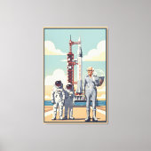 ユーモア溢れるおじいちゃん キャンバスプリント (正面)