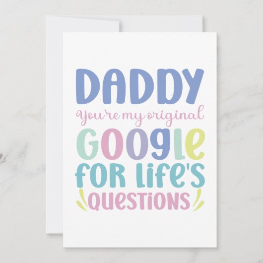 ユーモア溢れるお父さんの日のフラットグリーティングカード シーズンカード (正面)