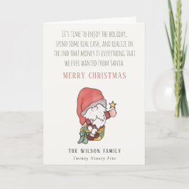 ユーモア溢れるお金の豊かさ サンタのクリスマスメッセージ シーズンカード
