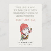 ユーモア溢れるお金の豊かさ サンタのクリスマスメッセージ シーズンポストカード (正面)