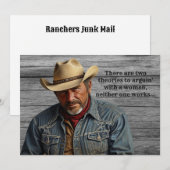 ユーモア溢れるカウボーイの名言 牧場 ファーム カントリー ウェスタン シーズンカード (正面/裏面)