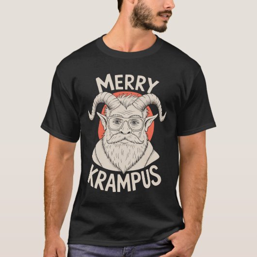 ユーモア溢れるクランプスの神話的なクリスマス Xmas 休暇 Tシャツ (正面)