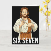 ユーモア溢れるクリスチャン　イエス　６７　信仰　ユーモア　キリスト カード (黄色い花)