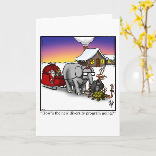 ユーモア溢れるクリスマス ギャグ カード (黄色い花)