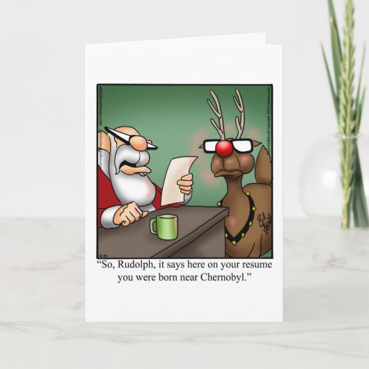 ユーモア溢れるクリスマス ギャグ カード (正面)