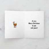 ユーモア溢れるクリスマス ギャグ グリーティング カード (内部)