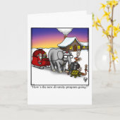 ユーモア溢れるクリスマス ギャグ グリーティング カード (黄色い花)