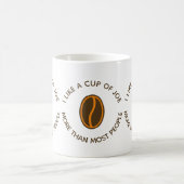 ユーモア溢れるコーヒーの格言 マグカップ Funny Coffee Slogans Mug (中央)