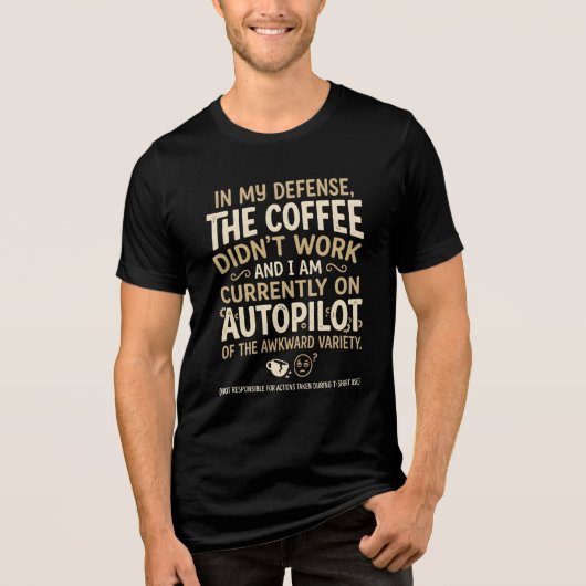 ユーモア溢れるコーヒータイポグラフィ トライブレンドTシャツ (正面)