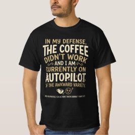 ユーモア溢れるコーヒータイポグラフィ Tシャツ