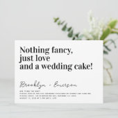 ユーモア溢れるタイポグラフィー フォーマルすぎない結婚式の写真 招待状 (スタンド正面)