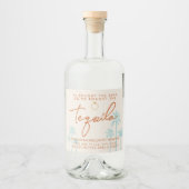 ユーモア溢れるトロピカルな独身最後の週末 リキュールボトルラベル (正面)