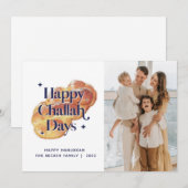 ユーモア溢れるハッピーチャラデイズ ハヌカ 祝祭 カスタム写真 シーズンカード (正面/裏面)