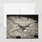 ユーモア溢れるハッピーバースデー オールド ヴィンテージ 時計 ポストカード (正面/裏面)