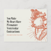 ユーモア溢れるハートのイラストを使った医療ジョーク ポストカード (正面)