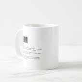 ユーモア溢れるハートフルなママの定義 コーヒーマグカップ (正面左)