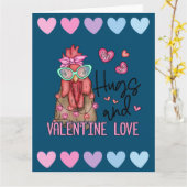 ユーモア溢れるバレンタインデーのグリーティングカード たまごっち カード (黄色い花)