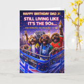ユーモア溢れるパパの誕生日カード 犬 90年代 コッカプー カード (黄色い花)