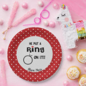 ユーモア溢れるパーソナライズされた「指輪をはめた」 ペーパープレート (パーティー)