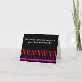 ユーモア溢れるピアノジョークの誕生日カード カード
