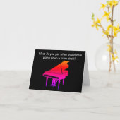 ユーモア溢れるピアノジョークの誕生日カード カード (黄色い花)