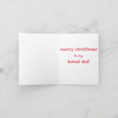 ユーモア溢れるボーナスパパへのクリスマスカード カード (内部)