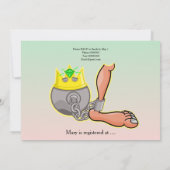 ユーモア溢れるボールアンドチェーンのウェディングシャワー招待状 招待状 (裏面)