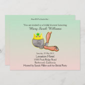 ユーモア溢れるボールアンドチェーンのウェディングシャワー招待状 招待状 (正面/裏面)