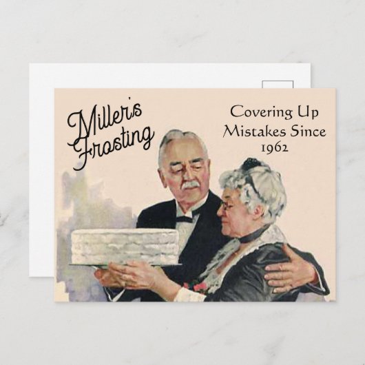 ユーモア溢れるミスを隠す方法 フロスティング パーソナライズ ポストカード (正面/裏面)