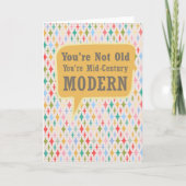ユーモア溢れるミッドセンチュリー モダン レトロ スターバースト カード (正面)