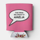 ユーモア溢れるモダンなカスタムスピーチバブル 缶クーラー (裏面)