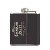 ユーモア溢れるヴィンテージ タイポグラフィ グルームズマン バチェラーパーティー フラスク (裏面)