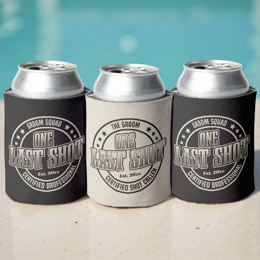 ユーモア溢れるヴィンテージ タイポグラフィ グルームズマン バチェラーパーティ 缶クーラー