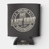 ユーモア溢れるヴィンテージ タイポグラフィ グルームズマン バチェラーパーティ 缶クーラー (正面)