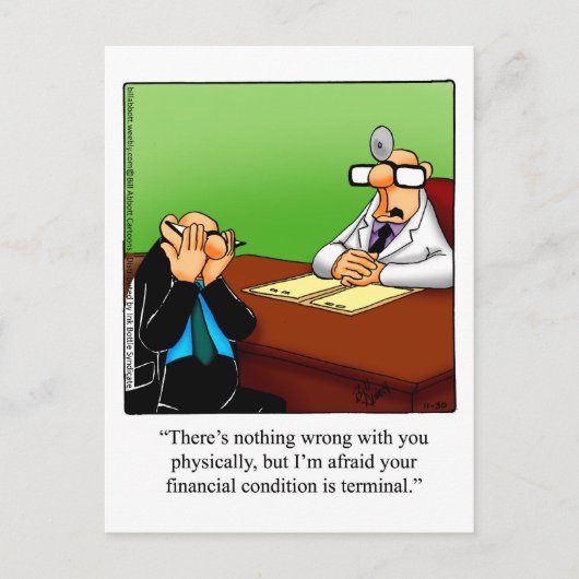 ユーモア溢れる回復おめでとうカード ポストカード (正面)