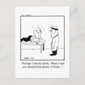 ユーモア溢れる回復おめでとうカード ポストカード (正面)