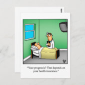 ユーモア溢れる回復おめでとうカード ポストカード (正面/裏面)