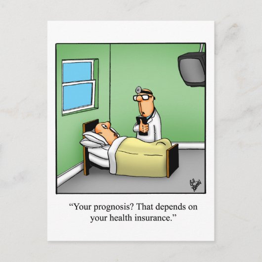 ユーモア溢れる回復おめでとうカード ポストカード (正面)