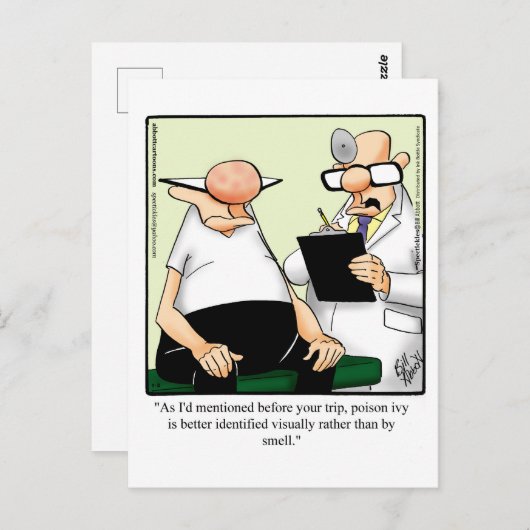 ユーモア溢れる回復おめでとうカード ポストカード (正面/裏面)