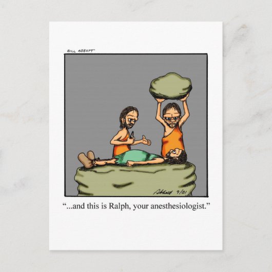 ユーモア溢れる回復おめでとうカード ポストカード (正面)