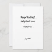 ユーモア溢れる回復おめでとうトイレ小屋の丘のジョーク カード (裏面)