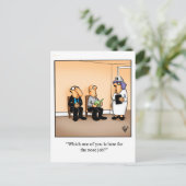 ユーモア溢れる回復期のポストカード 「鼻の手術」 ポストカード (スタンド正面)